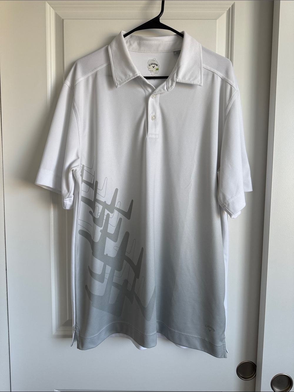 Callaway Polo Shirt Golf Gray Graphic Accent